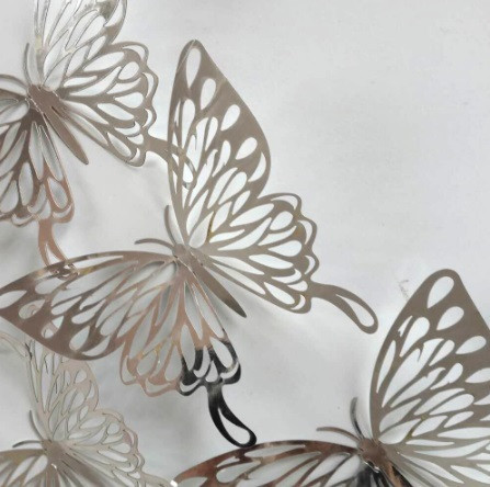 Набор серебристых бабочек - 12шт. Киев - изображение 2