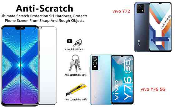 Захисне скло NeoGlass для vivo Y72 , vivo Y76 5G – надпрозоре та стійке Київ