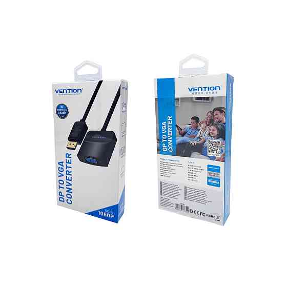 Переходник Vention DP на VGA 0.15м черный Киев