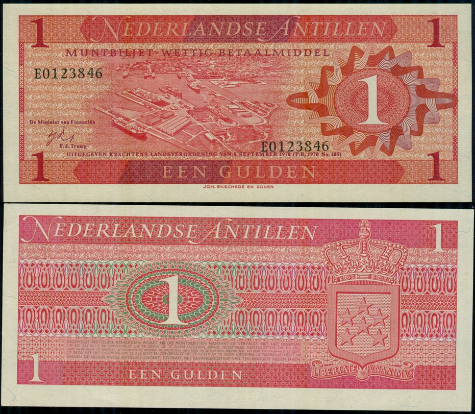 Netherlands Antilles Нидерландские Антилы - 1 Gulden 1970 UNC Полтава - изображение 1