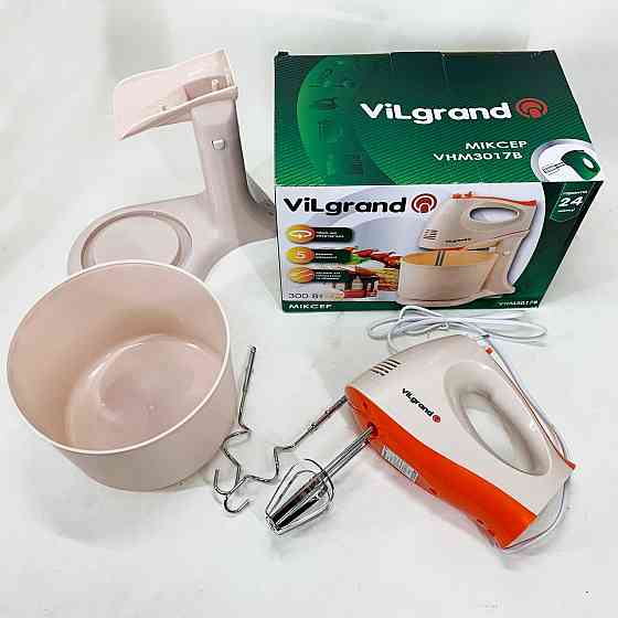 Миксер для взбивания кремов ViLgrand VHM3017B 300 Вт, Кулинарный миксер Стационарный с чашей CA-97 Киев