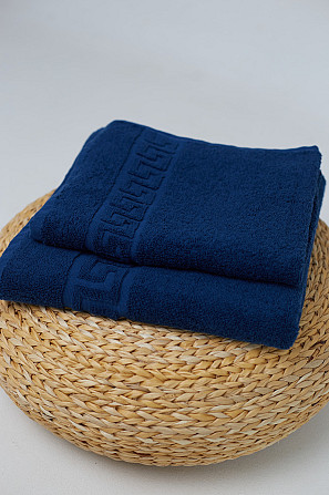Банное махровое полотенце Ideal Textile Versace 70х140 см 500 г/м2 (56860423) Синій 1 шт Черновцы - изображение 3