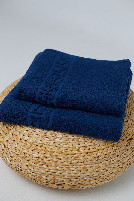 Банное махровое полотенце Ideal Textile Versace 70х140 см 500 г/м2 (56860423) Синій 1 шт Черновцы - изображение 3