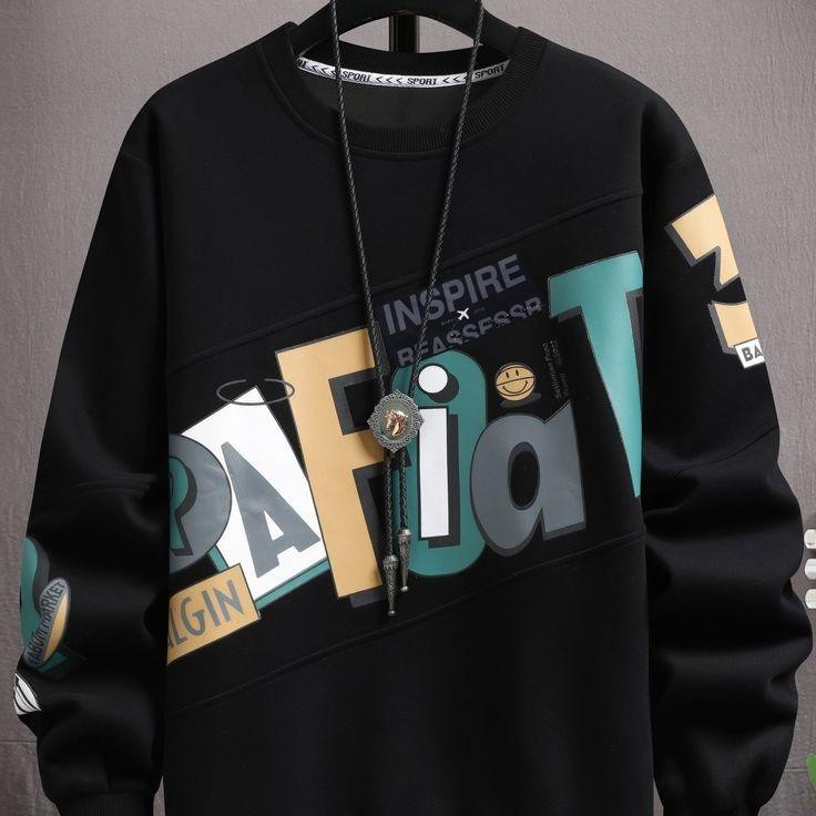 Світшот чорний чоловічий з принтом 2711524702 розмір 50 Дніпро - фото 2