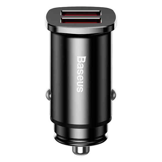 Автомобільний зарядний пристрій Baseus Square metal A+A 30W Black Ковель