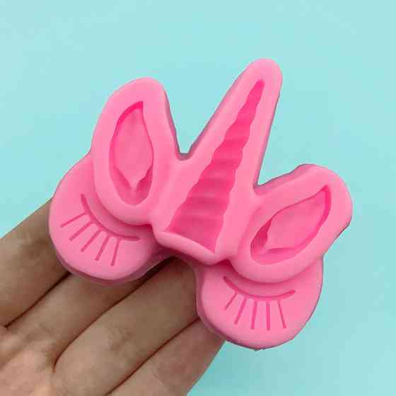 Силиконовая форма Единорог 63 мм розовый Киев