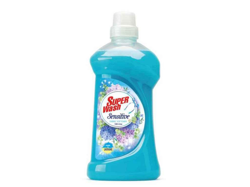 Кондиціонер-ополіскувач 1л Sensitive для всих типів тканин ТМ SUPER Wash   Solmir Київ - фото 1