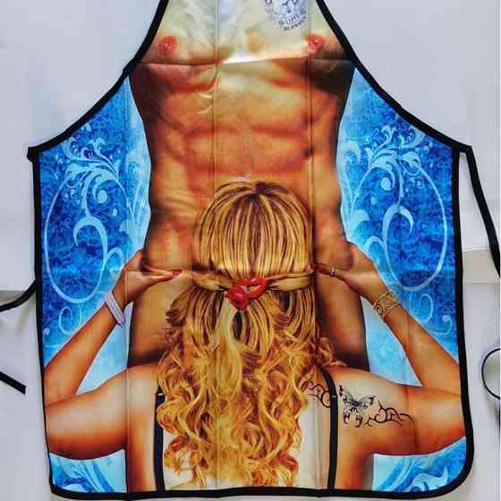 Фартух з приколом для чоловіків з принтом 73 на 57 см різнобарвний Київ