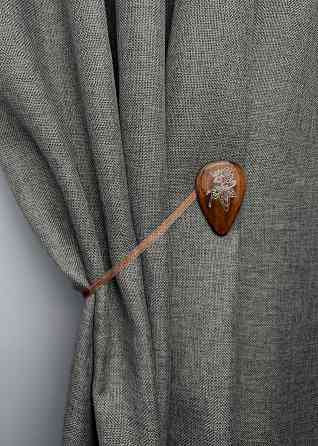 Магніти для штор і гардин Карпати набір 2 шт Коричневий з сріблястим (81-259) Київ