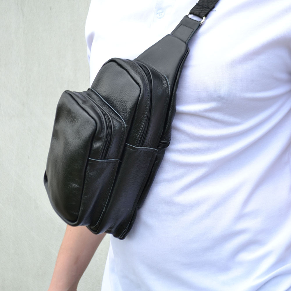 Сумка мішок через плече чоловіча, Чоловіча сумка через плече містка ділова крос-боді MI-54 Львів - фото 3