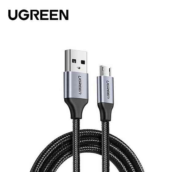 Кабель UGREEN US290 USB 2.0 A to Micro USB Cable Nickel Plating Aluminum Braid 2m (Black) (UGR-60148) Киев