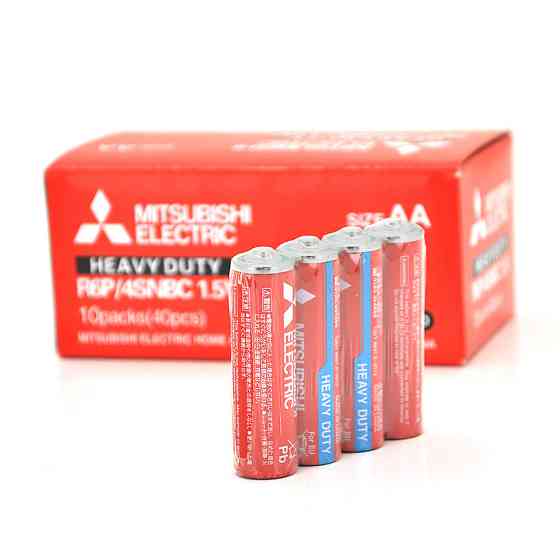 Батарейка Heavy Duty MITSUBISHI 1.5V AA/R6P, 2S shrink pack,400pcs/ctn (комплект 4шт) Полтава