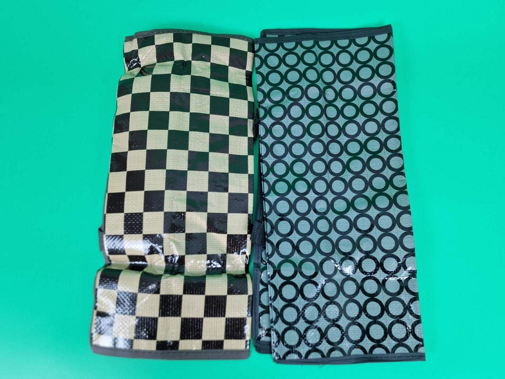 Сумка хозяйственная на змейке , полипропиленовая,  с цветным рисунком  №3 Шахматы+круги (50x34x22) (1 шт) Харьков - изображение 3