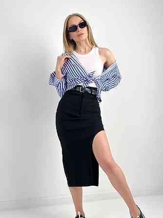 Сорочка з довгими рукавами у смужку "Sail" оптом | Батал | Розпродаж моделі Київ