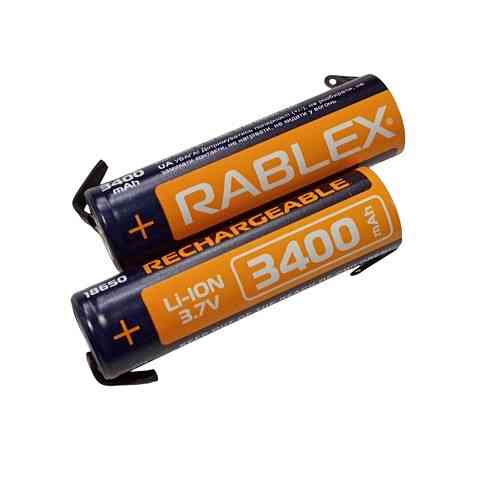 Аккумулятор Rablex 18650, 3400mAh Li-ION 3.7v С контактами 20А Днепр