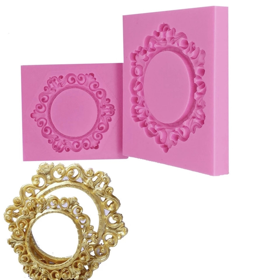 Молд силиконовый Рамки 2 штуки розовый Киев - изображение 1