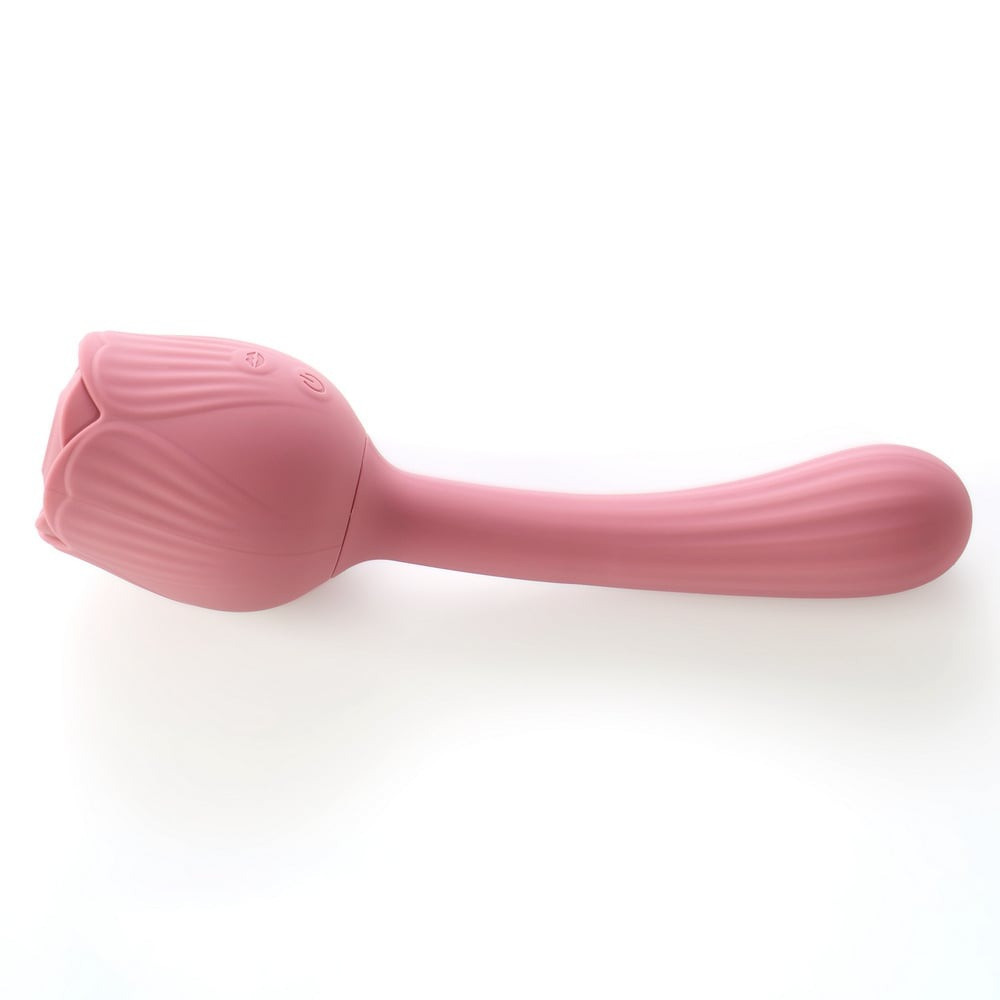 Вибратор в форме тюльпана с вакуумной стимуляцикй Sweet Em Velvet Lure Розовый Sex Aura Киев - изображение 4