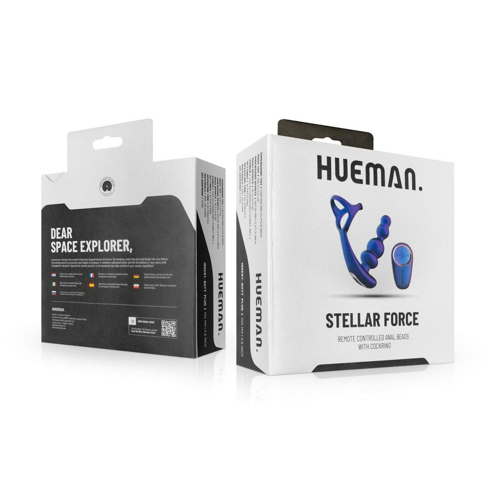 Анальний вібратор з ерекційним кільцем Hueman - Stellar Force Anal Beads with Cockring Sex Aura Київ - фото 8