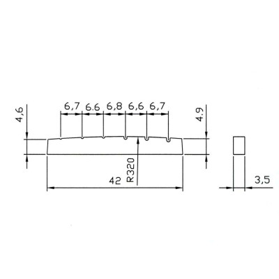 Порожок для гитары Paxphil NT005 Black Винница - изображение 3