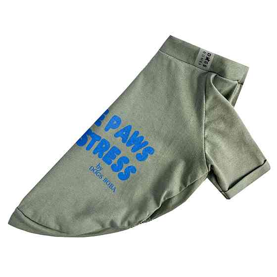 Футболка для собак хлопок Dogs Bomba Less Stress унисекс мятная 6 Одесса