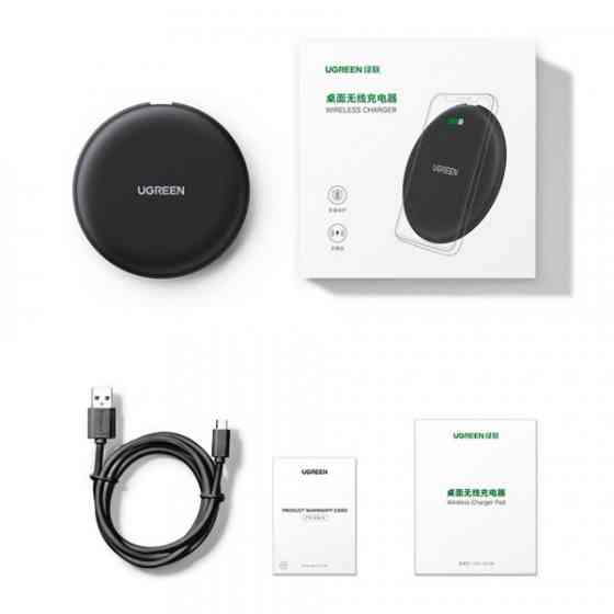 Зарядний пристрій Wireless Charging Pad 15W CD186 чорний Ugreen (80537) Киев