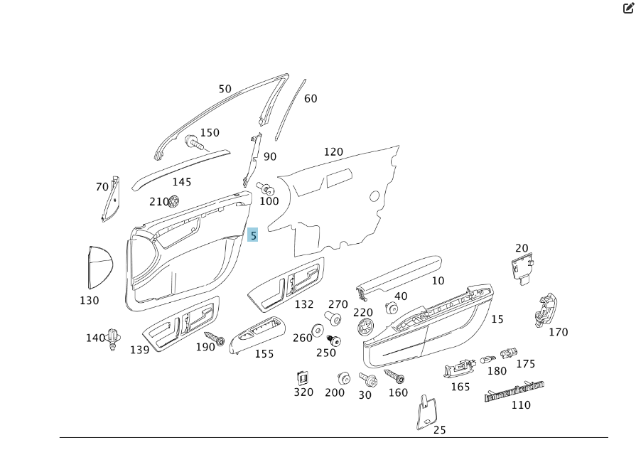 Mercedes-Benz  A2217201879 9E71 Передня права чорна дверна карта S-class short W221 S-class long V221 Одесса - изображение 13