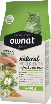 Сухий корм для котів Ownat (Овнат) Classic Hairball (Cat) 1.5 кг для виведення шерсті Вінниця