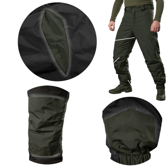 Зимние военные мембранные штаны Defender 7 level (Оливковые) размер 2XL Винница - изображение 5