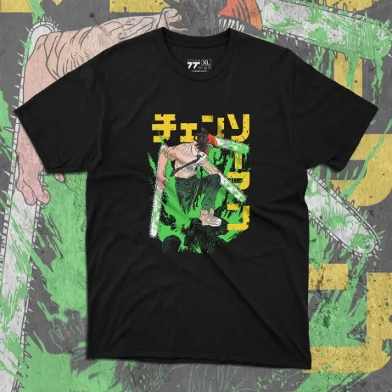 Футболка для подростка мальчика с принтом Человек Бензопила Денджи 3 Размер 160 Anime10484 Днепр