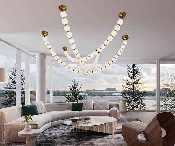 Люстра підвісна велика сучасна перлина VALESO G3873-25 Copper 60W Київ