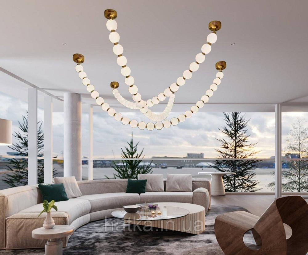 Люстра підвісна велика сучасна перлина VALESO G3873-25 Copper 60W Київ - фото 2