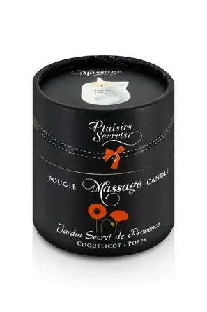 Масажна свічка Plaisirs Secrets Poppy (80 мл) подарункова упаковка, керамічний посуд Львів