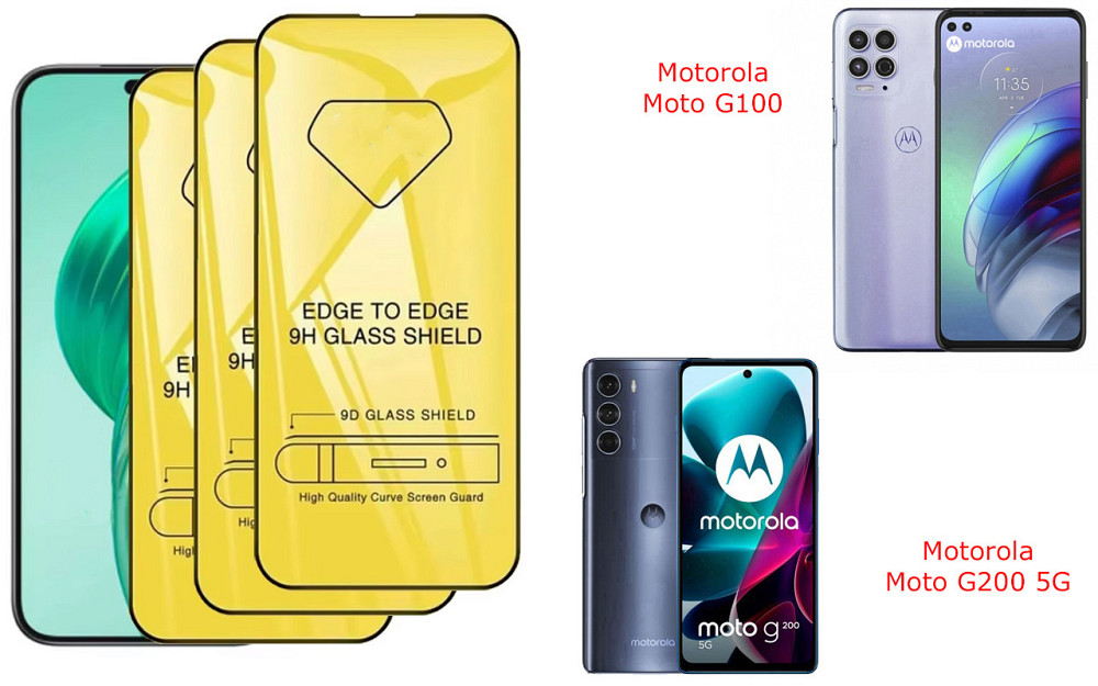 Защитное стекло DefenzoGlass для Motorola Moto G100, Moto G200 5G – двойная прочность Киев - изображение 1