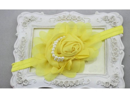 Дитяча жовта пов'язка - окружність 36-50см, розмір квітки 13см Київ - фото 2