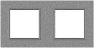 LIVOLO Рамка 2-постова LIVOLO, загартоване скло, сіра, 151×80 мм (VL-P7E/E-4I) Коломия