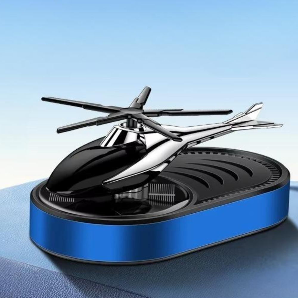 Ароматизатор у машину освіжувач повітря дифузор «Гелікоптер» на сонячній батареї, колір синій Кам'янець-Подільський - фото 1