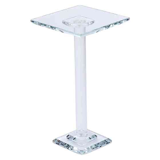 Скляна тортівниця на ніжці квадратна 12×12 см Київ