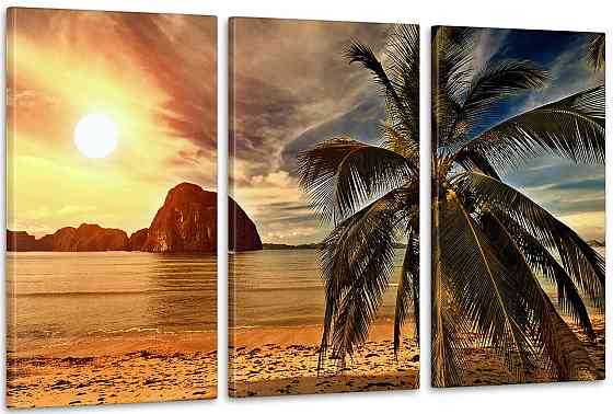 Модульна картина Захід Пляж Аrt-168_3А Київ