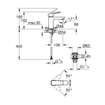 Змішувач Grohe QuickFix 1018570000 Вінниця - фото 5