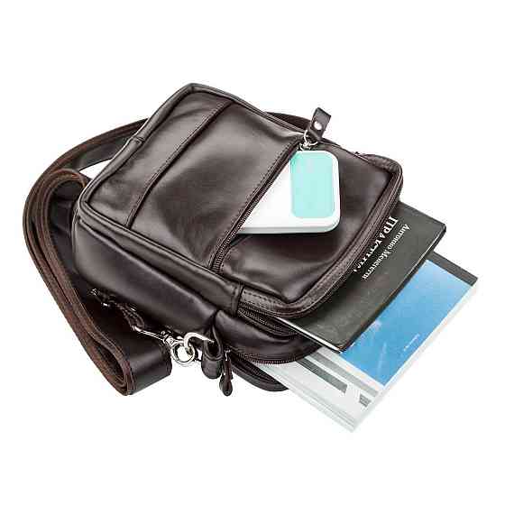 Сумка мужская SHVIGEL 11125 кожаная Коричневая Киев