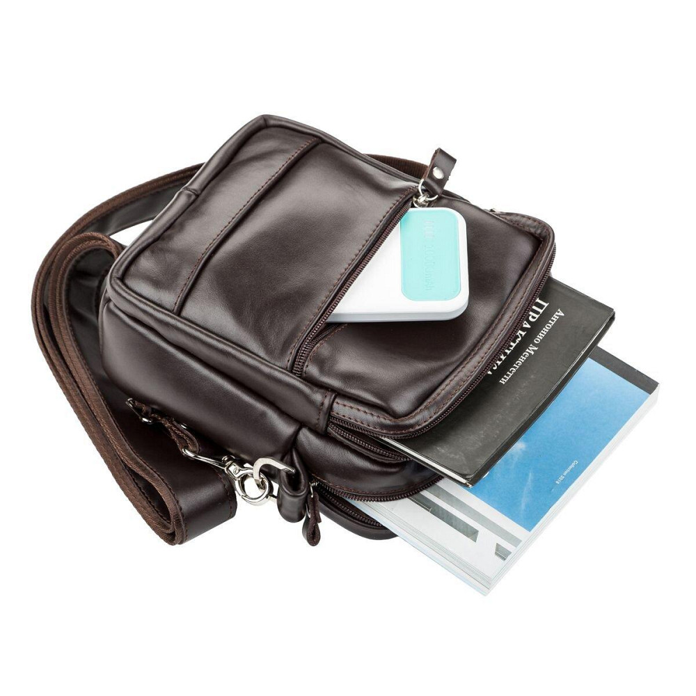 Сумка мужская SHVIGEL 11125 кожаная Коричневая Киев - изображение 3