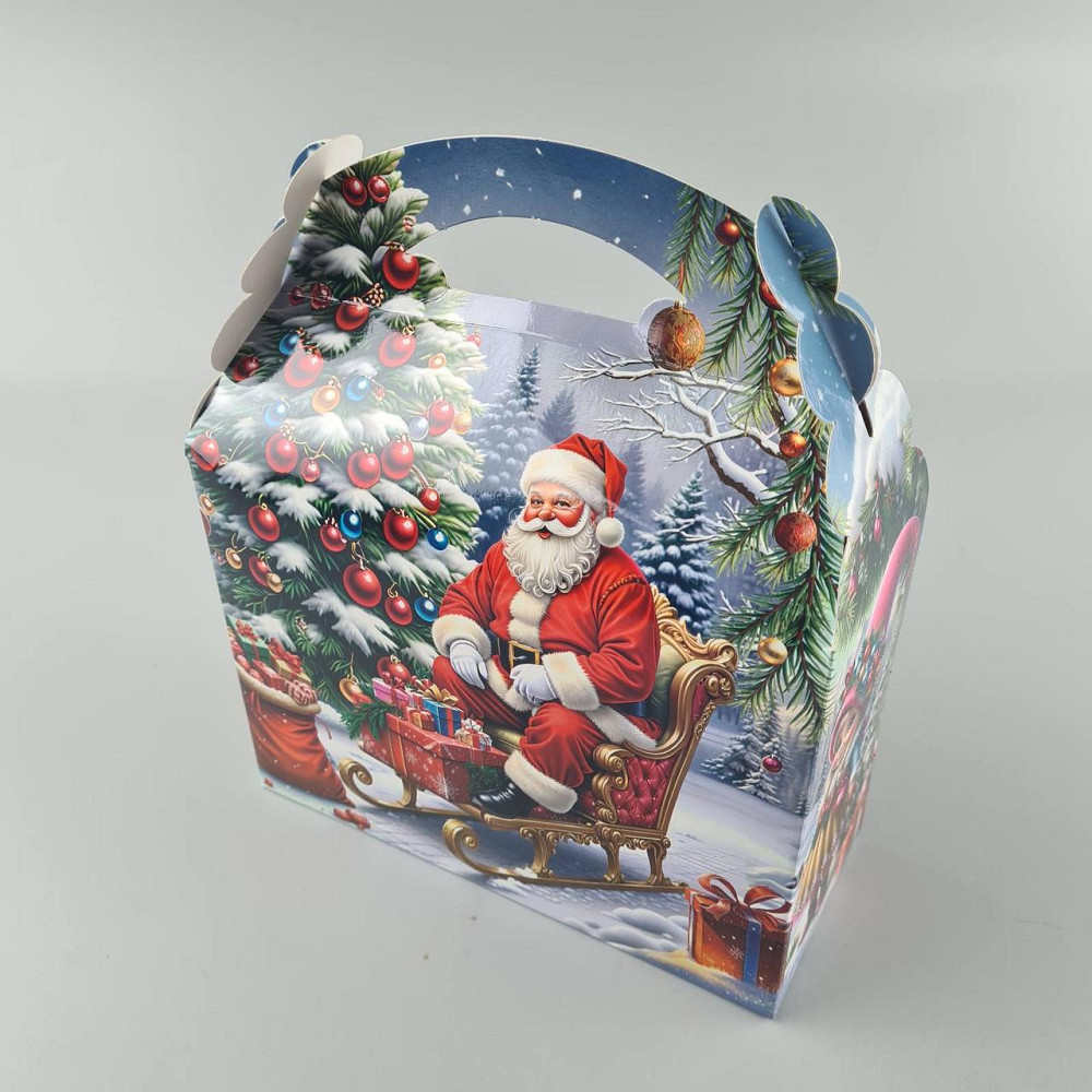 Новогодняя подарочная картонная упаковка для конфет (800грм) №209 