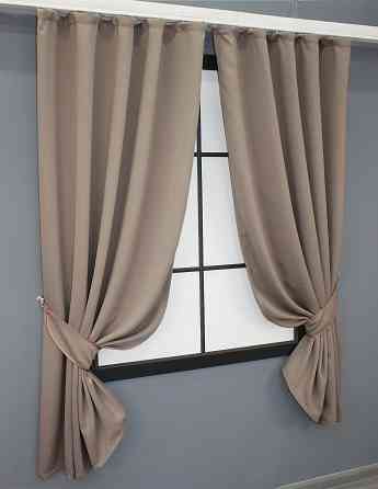 Комплект штор коротких VR-Textil Bagema Rvs № 1242ш 130х170 см 2 шт Какао (35-0043) Київ