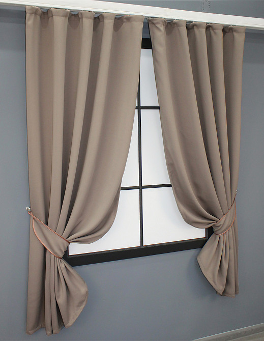 Комплект штор коротких VR-Textil Bagema Rvs № 1242ш 130х170 см 2 шт Какао (35-0043) Київ - фото 2