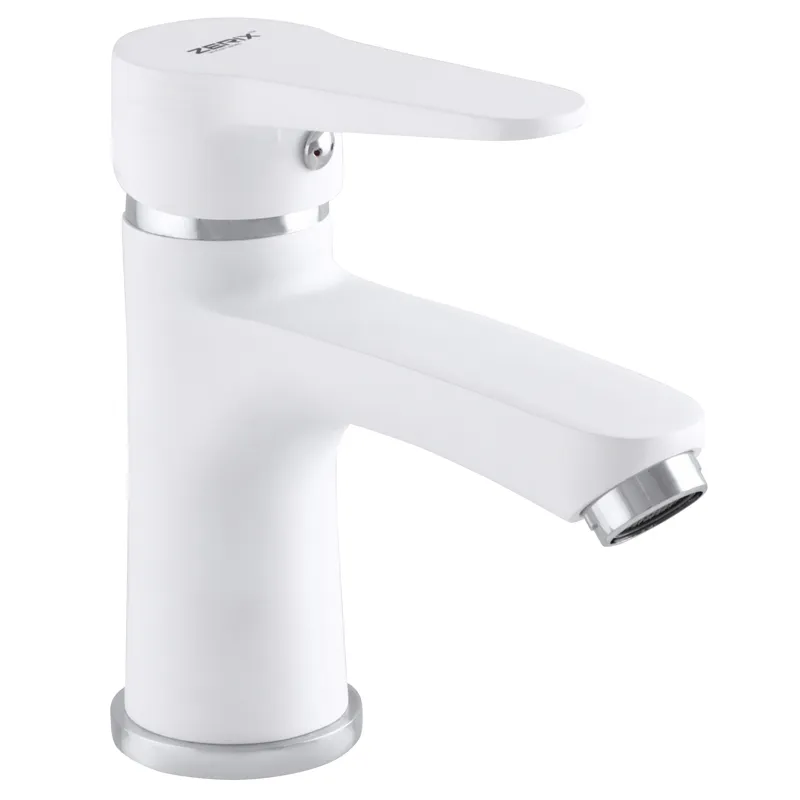 Змішувач для умивальника Zerix PUD1 146 білий з сучасним дизайном Харків - фото 1