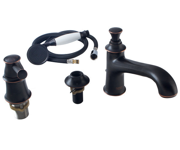 Змішувач врізний на борт ванни Imprese Podzima Zrala ZMK02170805, черный Київ - фото 2