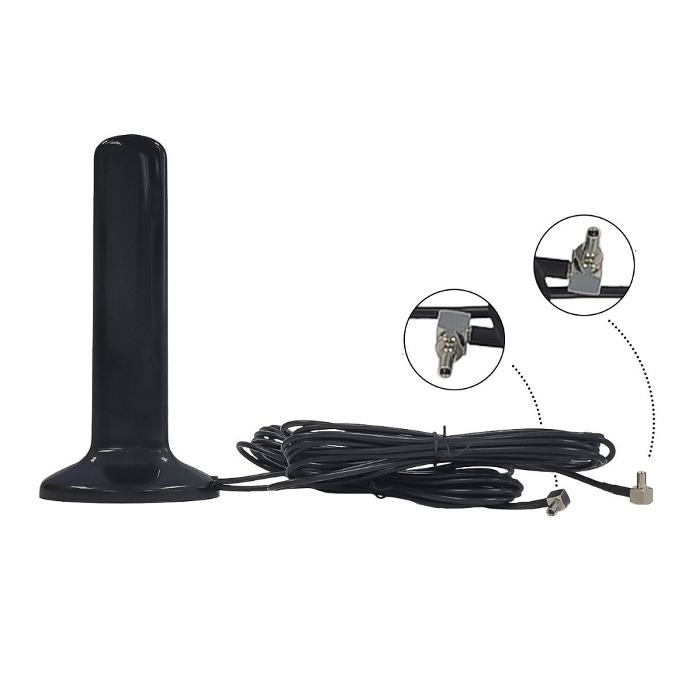 LTE 4G антенна для автомобиля MIMO CRC-9 (2х16 dBi, 800/900/1800/2100/2600 МГц) Мощный магнит Киев - изображение 1