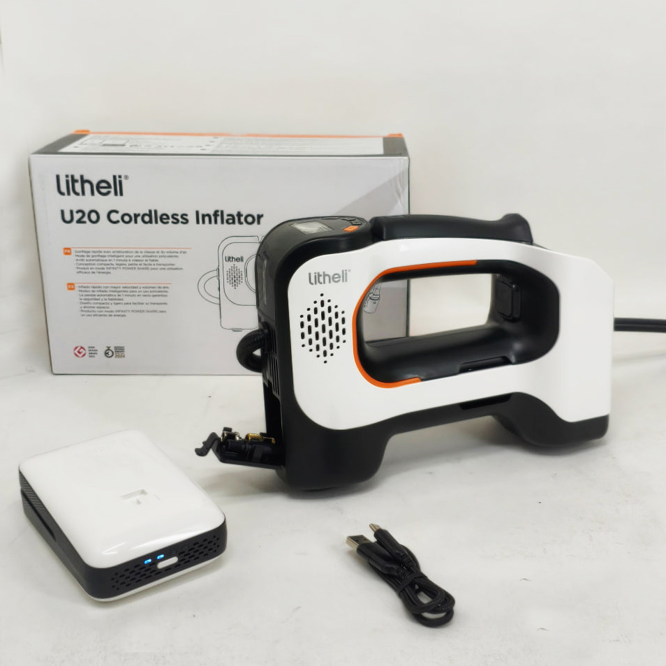 Аккумуляторный компрессор с фонарем Litheli питание от павербанка УМБ Litheli Power Bank 20000 мАч 45Вт YA-74 Львів - фото 12