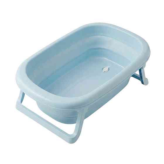 Ванна дитяча складана Velano Foldable Bathtub з термометром Блакитний Київ