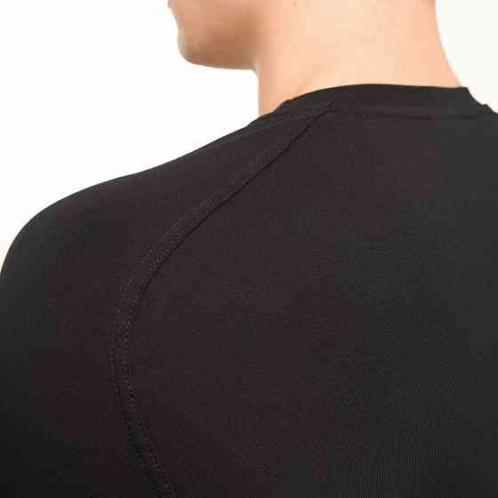 Чорний чоловічий лонгсів Pobedov Dune. Чорна чоловіча кофта з куліру Київ